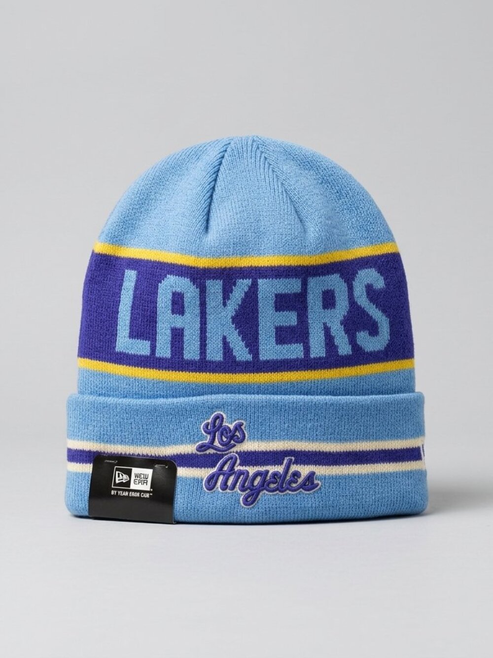 New Era Los Angeles Lakers "The Coach" Cuffed Hardwood Classics Knit Hat